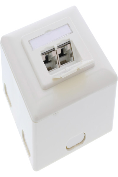 Boîtier de prise murale InLine Cat.6A 2x RJ45