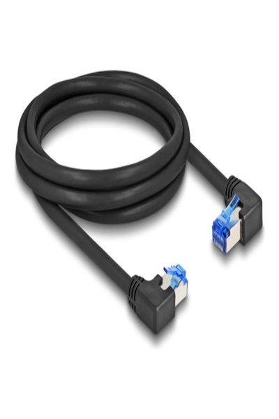 Delock Patch cable - RJ-45 (M) right-angled to RJ-45 (M) left-angled - 80465