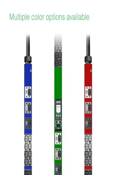 APC NetShelter Rack PDU Advanced - Metered - 3Phase - 22.1kW 400V 32A or 17.3kW 415V 30A - 48 Outlets - IEC309 - Metered - 0U - Three-phase - Rackmount - Vertical - Black - APDU10350ME