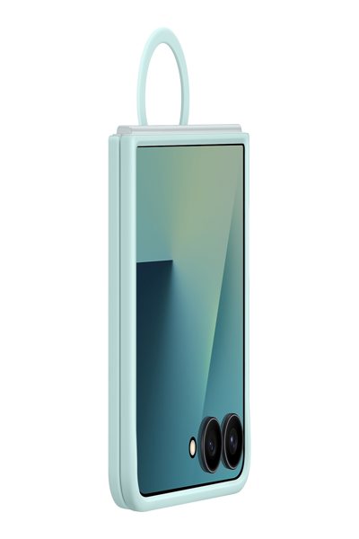 SAMSUNG FLIP7 RING CASE SILICONE MINT