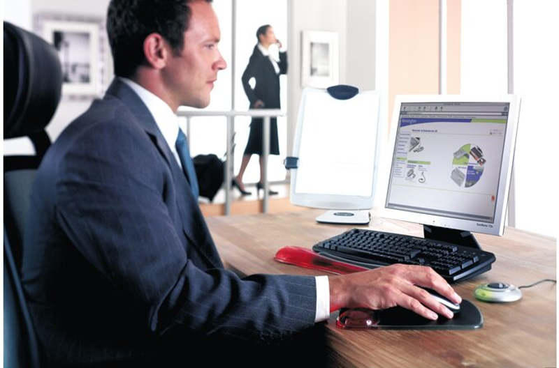 Duo Gel wave-shaped wrist rest - Kensington ergonomic mouse pad - 62402