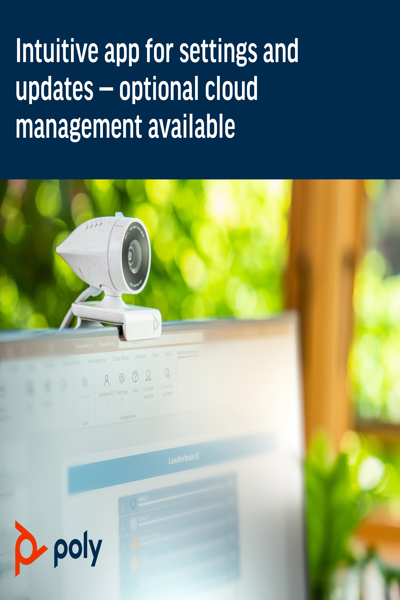 Poly Studio P5 USB-A Webcam TAA, 4 MP, 1920 x 1080 pixels, Full HD, 30 fps, 4x, USB - 76U43AA