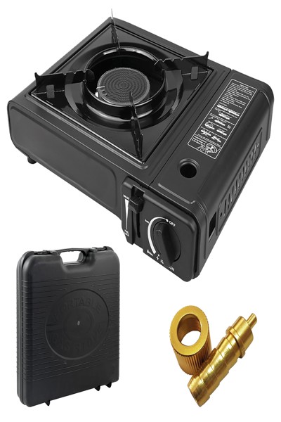 Réchaud de camping à gaz céramique Extralink avec adaptateur Étui