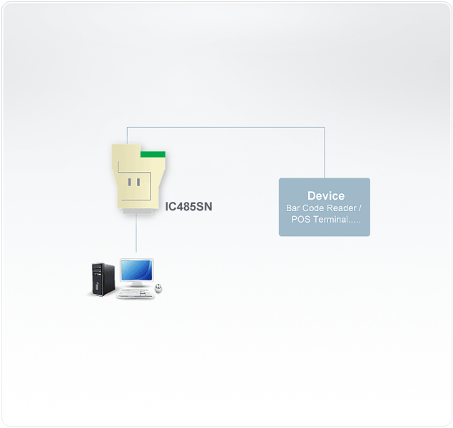 ATEN IC485S - Serial adapter - RS-232 - IC485SN-AT