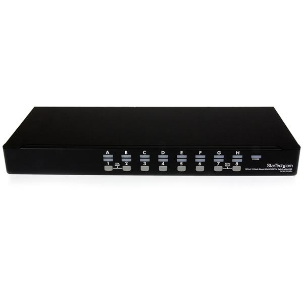 StarTech 16 Port 1U Rackmount USB KVM Switch Kit with OSD and Cables - 1920 x 1440 pixels - Black - SV1631DUSBUK