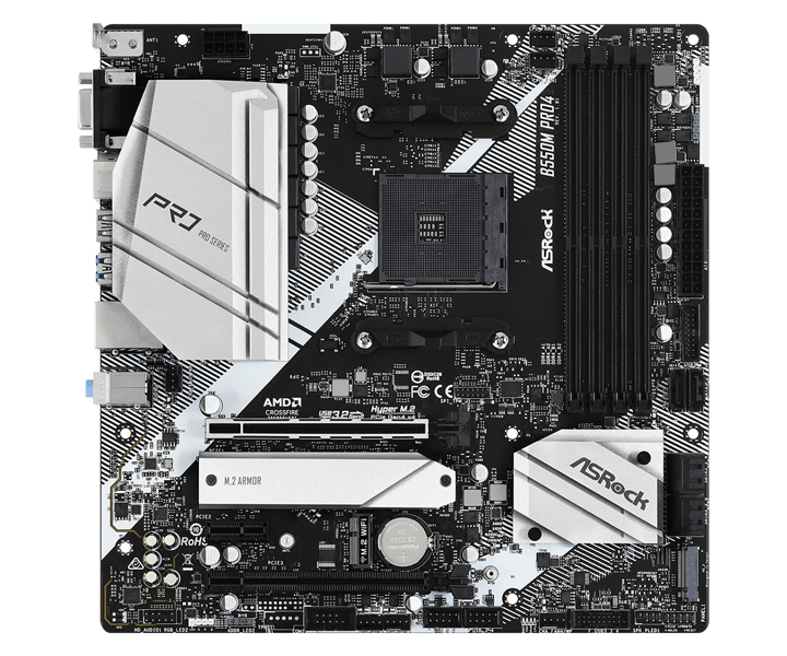 ASRock B550M Pro4 Micro ATX AM4 Moderkort - 90-MXBDK0-A0UAYZ