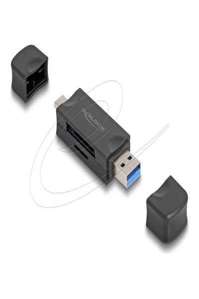 Delock Card USB 5 Gbps Type-C Type-A SD Micro Card-Reader - 91020