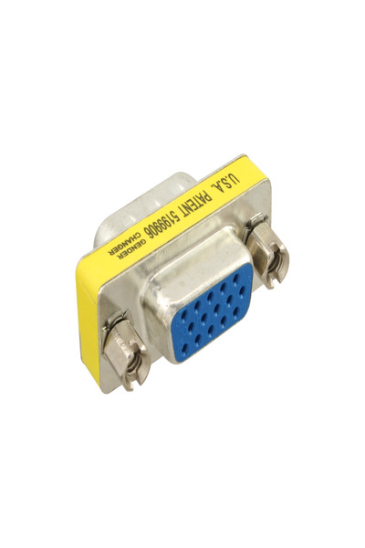 Mini convertisseur de genre en ligne 15 broches HD VGA / S-VGA mâle / femelle