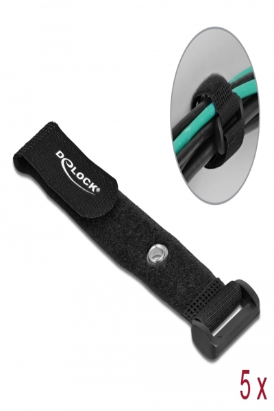 Delock Hook & loop fastener cinch cable tie - 19543