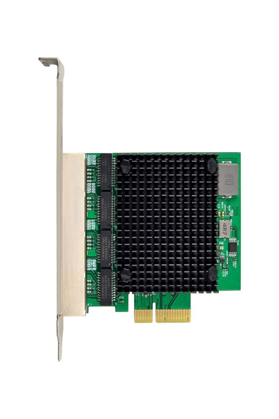 Carte réseau InLine Quad Gigabit - 4x RJ45 2,5 Gb/s - PCIe x4 - avec support LP