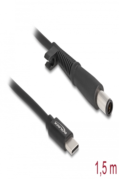 Delock Strömkabel - 24-stifts USB-C (hane) till DC-uttag 7,4 x 5,0 mm (hane) - 87972