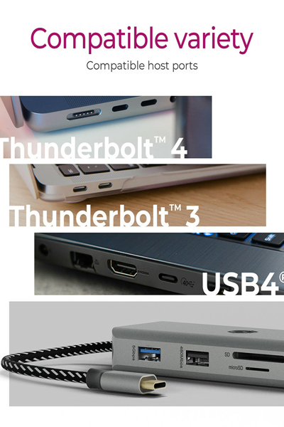 ICY BOX IB-DK4012-CPD 9-i-1 mobil dockningsstation - IB-DK4012-CPD