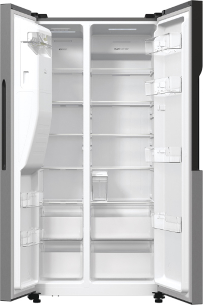 Gorenje NRR9185ESXL, Freestanding, American door, Stainless steel, LED, Glass, 566 L - 744108