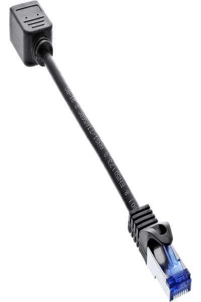 Rallonge de câble patch InLine - Protection RJ45 - S/FTP (PiMf) - Cat.6A - 0,2 m