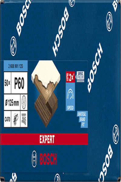 Bosch Expert C470 Schleifblatt O 125mm K60 Multilochung 50 Stueck fÃƒÂ¼r