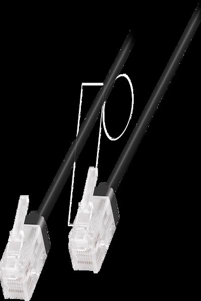LogiLink CQ3053U - RJ45-Kabel Cat.6a U/UTP slim schwarz - Cable - Network - CQ3053U