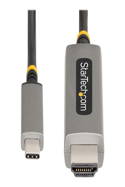 StarTech.com 6ft (2m) USB-C to HDMI Adapter Cable, 8K 60Hz, 4K 144Hz, HDR10, USB Type-C to HDMI 2.1 Video Converter Cable, USB-C DP Alt Mode/USB4/Thunderbolt 3/4 Compatible - 135B-USBC-HDMI212M