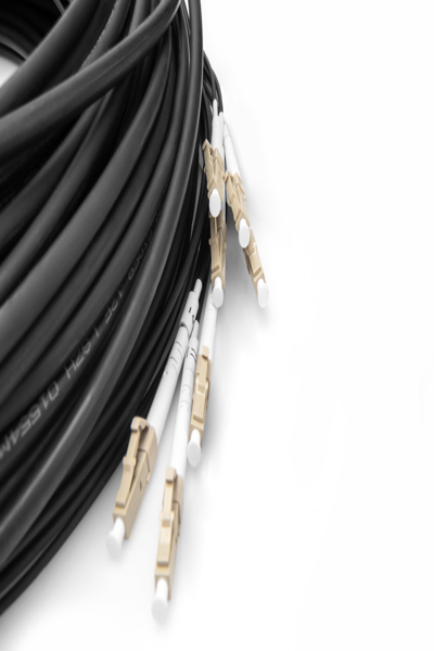 DIGITUS Pre-assembled Fiberglass Universal Breakout Cable, Multi Mode OM4, 8 Fibers, LC/UPC - LC/UPC - DK-24338U100BK-BBB