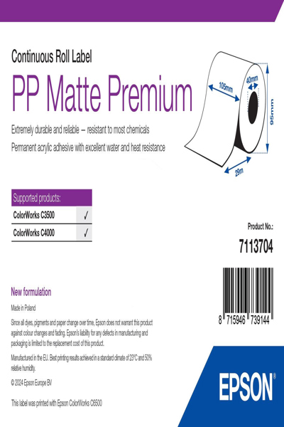 Étiquettes mates Epson PP Premium