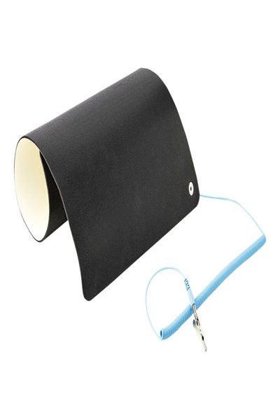 StarTech.com 11x18 tum antistatisk matta, ESD-matta för elektronikreparation, antistatisk skrivbordsmatta med avtagbar jordledning, ANSI/ESD S 4.1-kompatibel, flexibel termoplastisk arbetsmatta/dyna - SM-ANTI-STATIC-MAT