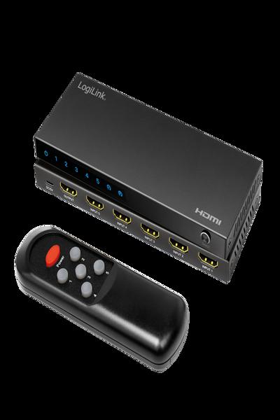 Commutateur HDMI LogiLink 5x1 4K/60 Hz HDCP HDR CEC RC - HD0060