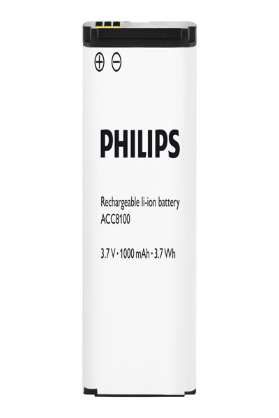 Philips ACC8100 - Rechargeable battery - Lithium-Ion (Li-Ion) - 3.7 V - 1000 mAh - 3.7 Wh - White