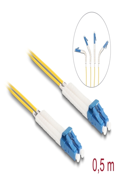 Câble réseau Delock - LC monomode (M) coudé vers LC monomode (M) coudé