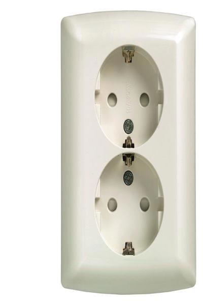 Siemens Schuko double socket 10/16A 250V 5UB2211 - Power Accessory