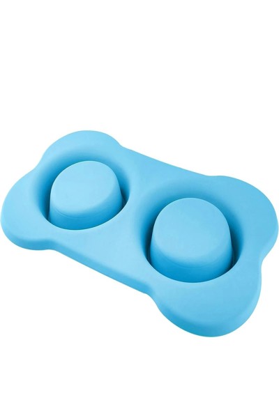 Gamelle métallique antidérapante 2 en 1 pour chien/chat Extralink PET-838 avec tapis