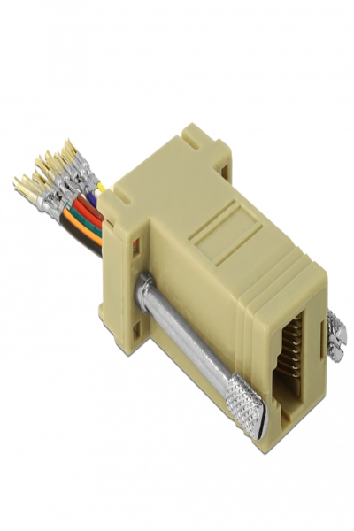 Delock Adapter Sub-D 9-polig hona till RJ45 hona monteringssats - 66164