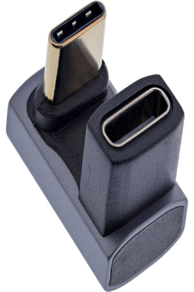 Adaptateur USB-C 180° InLine USB4 Gris Aluminium