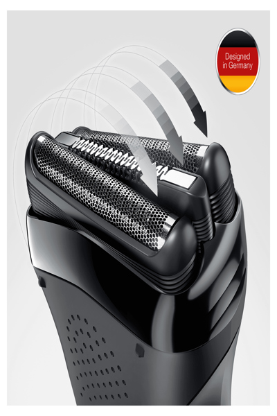 Braun Series 3 21B Electric Shaver Head Replacement Cassette Ã¢â‚¬â€œ Black - Black - Plastic - Metal - Germany - geschikt voor de scheerapparaten 300s - 301s - 310s - 22 mm - 80 mm - 163626