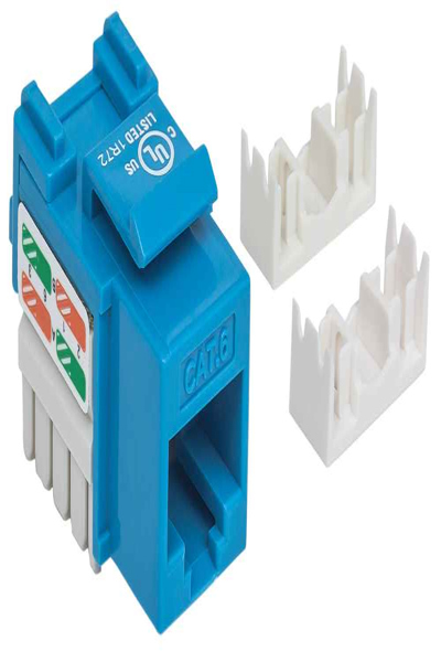 Intellinet Keystone-jack, Cat6, UTP, Punch-down, Blå - 210737