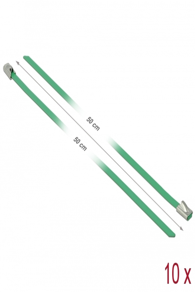 Serre-câbles Delock - 50 cm - vert (lot de 10)
