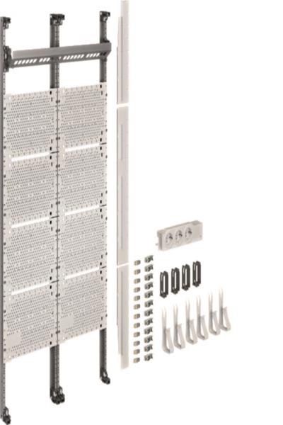 Panneau complet multimédia Hager UF321NWuniversZ 1050 mm 2 champs avec 12 modules de brassage
