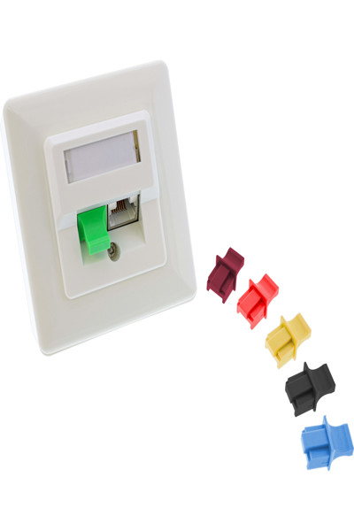 Cache-poussière femelle RJ45 InLine jaune, 100 pièces