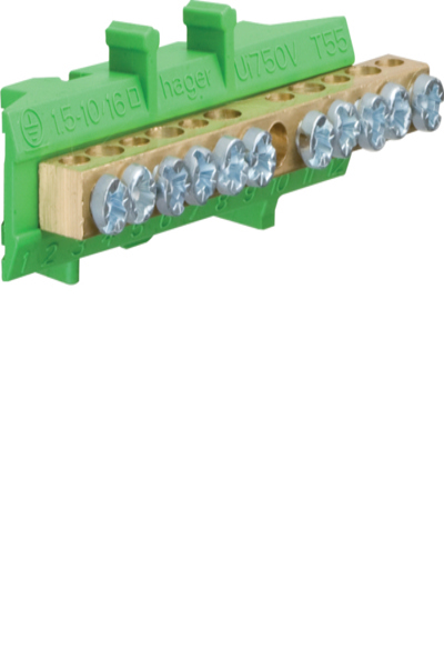 Hager KM11E Vert Jaune Laiton 5 mm