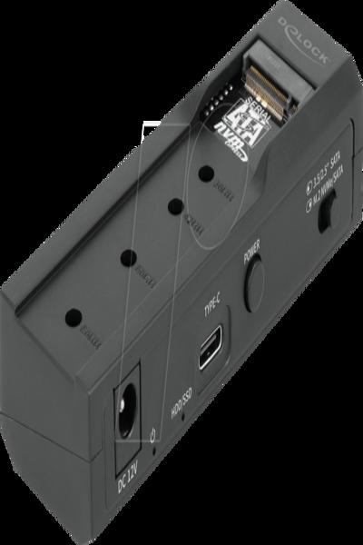Delock USB Type-C-omvandlare för 1 x M.2 SSD eller 1 x SATA SSD / HDD - 64253