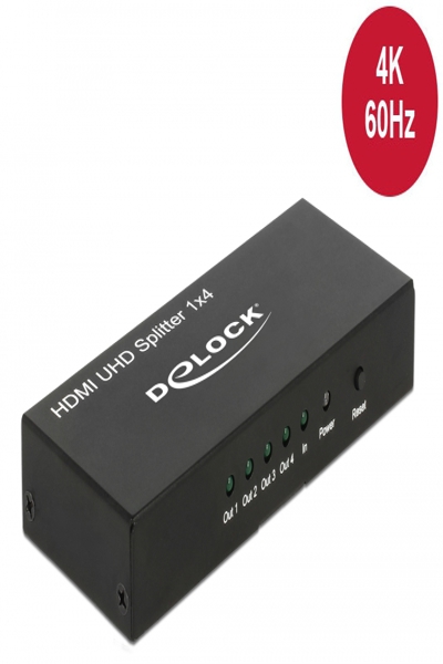 Delock HDMI UHD Splitter 1 x HDMI in > 4 x HDMI out 4K - 18684