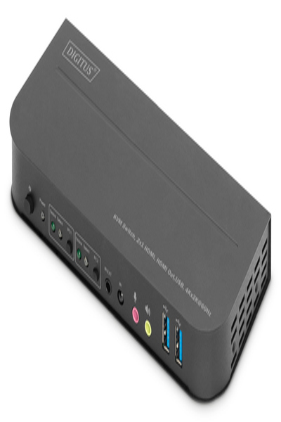 DIGITUS KVM-switch, 2x1 HDMI, HDMI-utgång, USB, 4Kx2K@60Hz - DS-12874