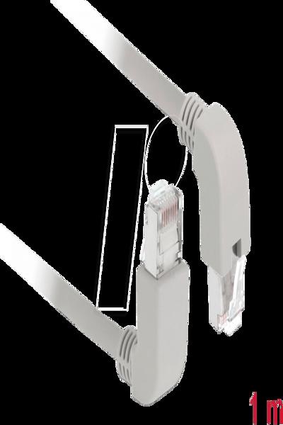 Câble patch Delock - RJ-45 (M) coudé vers le haut vers RJ-45 (M) coudé vers le bas