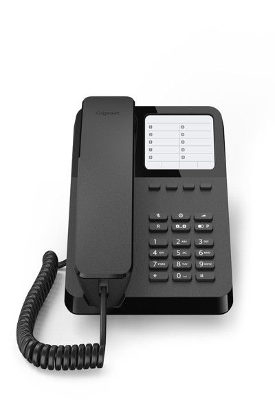 Gigaset DESK 400 - Analog telephone - Wired handset - 10 entries - Black - S30054-H6538-B101