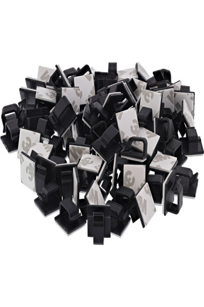 InLine M Nylon Adhesive Cable Mounts with 3M Pads 100-Pack