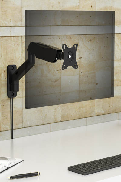 ICY BOX IB-MS103-W Monitorstativ Svart - 61075