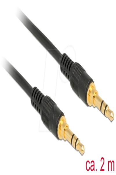 Delock Audio cable - mini-phone stereo 3.5 mm male to mini-phone stereo 3.5 mm male - 85549