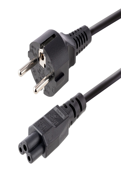 StarTech.com 3m nätsladd för bärbar dator EU Schuko till C5 - 753E-3M-POWER-LEAD