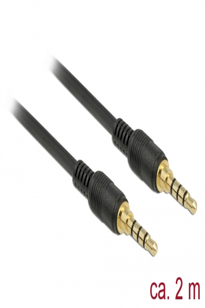 Delock 85598 - 3.5mm Male to 3.5mm Male Audio Cable - 2 m - Black - 85598