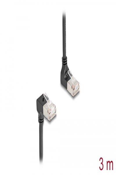Câble réseau Delock - RJ-45 (M) coudé vers le haut vers RJ-45 (M) coudé vers le bas