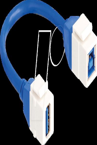 Delock USB cable - USB Type A (F) keystone to USB Type B (F) keystone - 86970