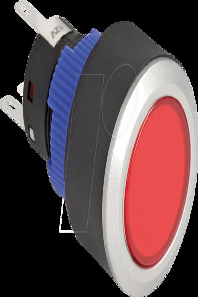 Delock Push Button protruding 22 mm 5 x Solder flat Plastic LED - 22047